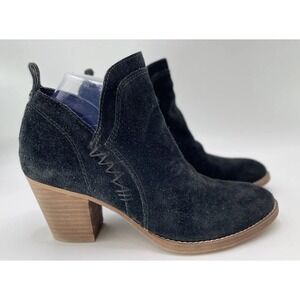 Sam Edelman Women's Mathia‎ Black Suede Western Ankle Zipper Booties Size 7.5